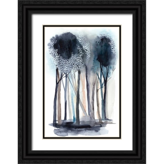 Popp, Grace 13x18 Black Ornate Wood Framed with Double Matting Museum Art Print Titled - Tranquil Coppice I