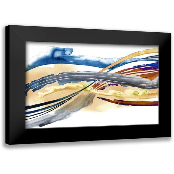Popp, Grace 14x10 Black Modern Framed Museum Art Print Titled - Soundwaves II