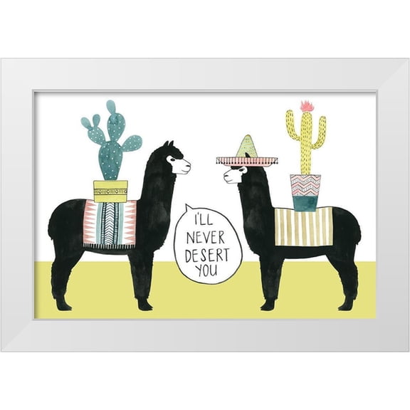 Popp, Grace 14x11 White Modern Wood Framed Museum Art Print Titled - Lets Taco Bout Love II
