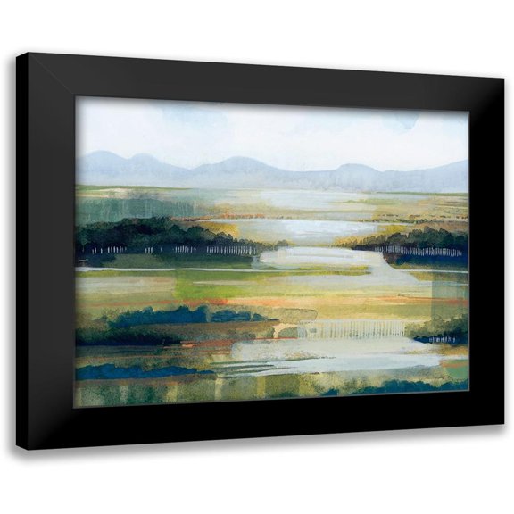Popp, Grace 14x12 Black Modern Framed Museum Art Print Titled - Lime Strata II