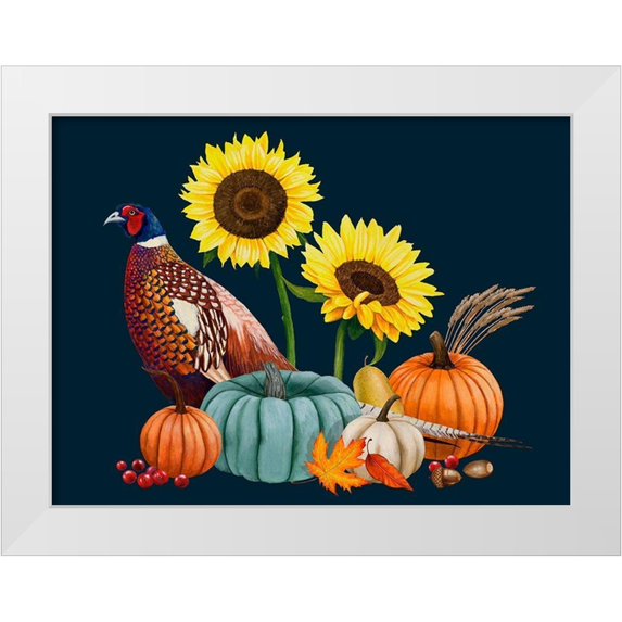 Popp, Grace 14x12 White Modern Wood Framed Museum Art Print Titled - Pheasant Harvest II