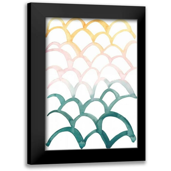 Popp, Grace 14x18 Black Modern Framed Museum Art Print Titled - Mermaid Scales II