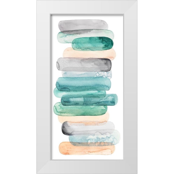 Popp, Grace 14x24 White Modern Wood Framed Museum Art Print Titled - Pastel Matchsticks I