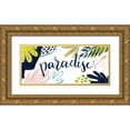 thumbnail image 1 of Popp, Grace 14x8 Gold Ornate Wood Framed with Double Matting Museum Art Print Titled - Tropical Salve Collection D, 1 of 4