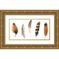 thumbnail image 1 of Popp, Grace 14x9 Gold Ornate Wood Framed with Double Matting Museum Art Print Titled - Red Rock Feathers I, 1 of 4