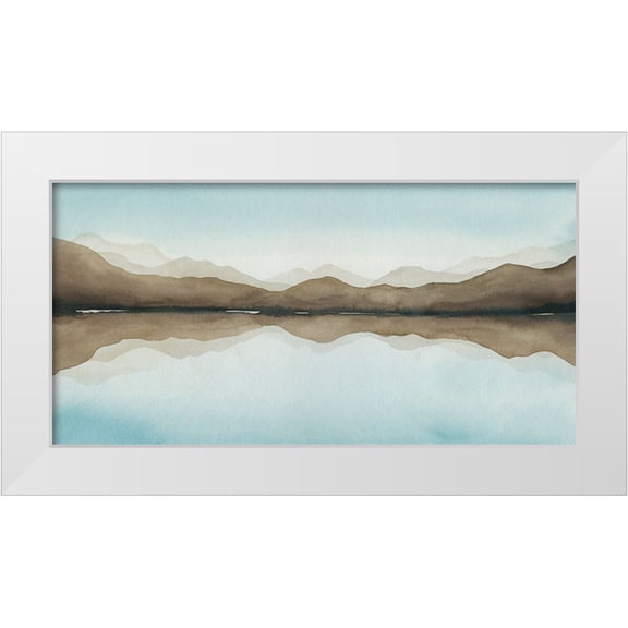 Popp, Grace 14x9 White Modern Wood Framed Museum Art Print Titled - Turquoise Reflections III