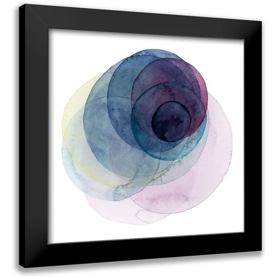 Popp, Grace 15x15 Black Modern Framed Museum Art Print Titled - Evolving Planets III