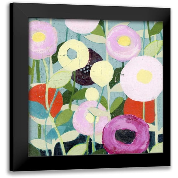 Popp, Grace 15x15 Black Modern Framed Museum Art Print Titled - Poppy Strata II