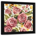 thumbnail image 1 of Grace Popp 15x15 Black Modern Wood Framed Wall Art Titled - Rouge Bouquet II, 1 of 6
