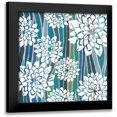 thumbnail image 1 of Popp, Grace 15x15 Black Modern Framed Museum Art Print Titled - Striped Dahlias II, 1 of 5