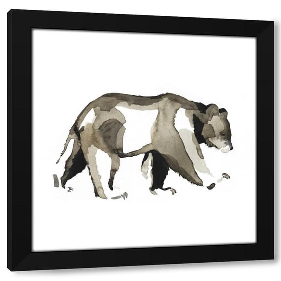 Grace Popp 15x15 Black Modern Wood Framed Wall Art Titled - Watercolor Woodland IV