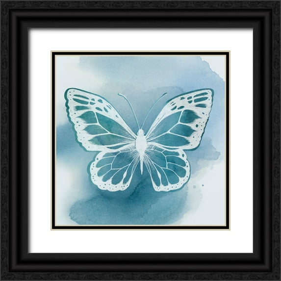 Popp, Grace 15x15 Black Ornate Wood Framed with Double Matting Museum Art Print Titled - Beryl Butterfly IV