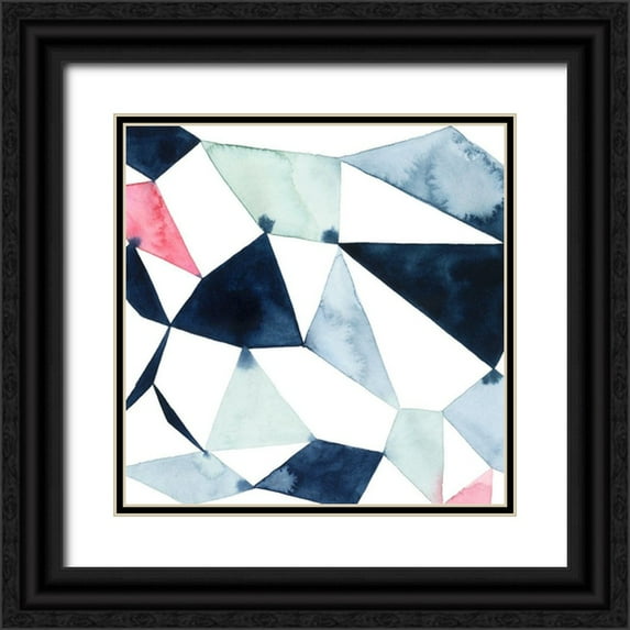 Popp, Grace 15x15 Black Ornate Wood Framed with Double Matting Museum Art Print Titled - Geo Gems I