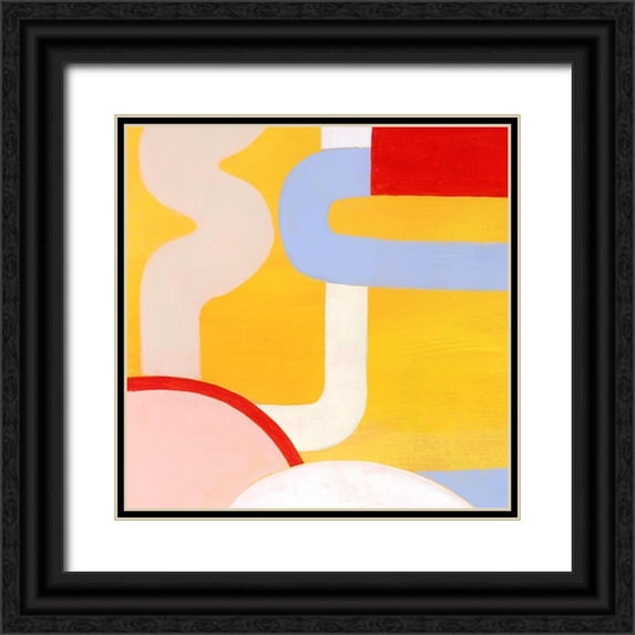 Popp, Grace 15x15 Black Ornate Wood Framed with Double Matting Museum Art Print Titled - Getting Along V