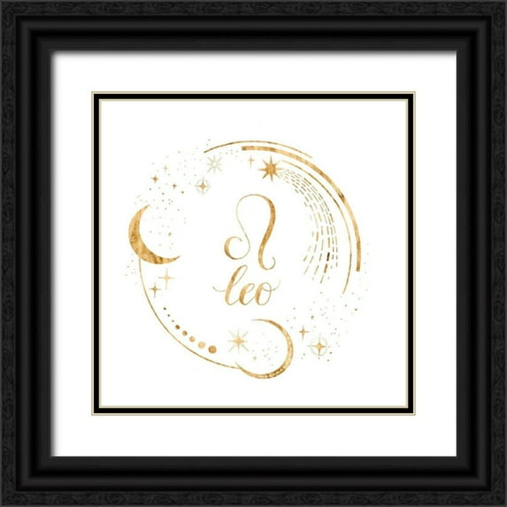 Popp, Grace 15x15 Black Ornate Wood Framed with Double Matting Museum Art Print Titled - Gilded Astrology V