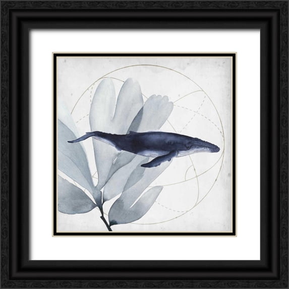 Popp, Grace 15x15 Black Ornate Wood Framed with Double Matting Museum Art Print Titled - Love of the Sea I