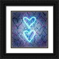 thumbnail image 1 of Popp, Grace 15x15 Black Ornate Wood Framed with Double Matting Museum Art Print Titled - Neon Heart II, 1 of 4