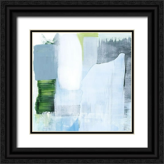 Popp, Grace 15x15 Black Ornate Wood Framed with Double Matting Museum Art Print Titled - Oceanic Shimmer III
