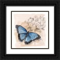 thumbnail image 1 of Popp, Grace 15x15 Black Ornate Wood Framed with Double Matting Museum Art Print Titled - Shadow Box Butterfly II, 1 of 4