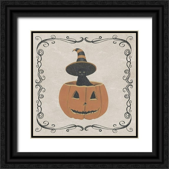 Popp, Grace 15x15 Black Ornate Wood Framed with Double Matting Museum Art Print Titled - Vintage Halloween Collection H