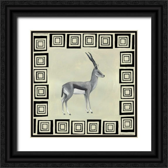 Popp, Grace 15x15 Black Ornate Wood Framed with Double Matting Museum Art Print Titled - Wild Safari IV
