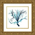 thumbnail image 1 of Popp, Grace 15x15 Gold Ornate Wood Framed with Double Matting Museum Art Print Titled - Fan de la Mer III, 1 of 4