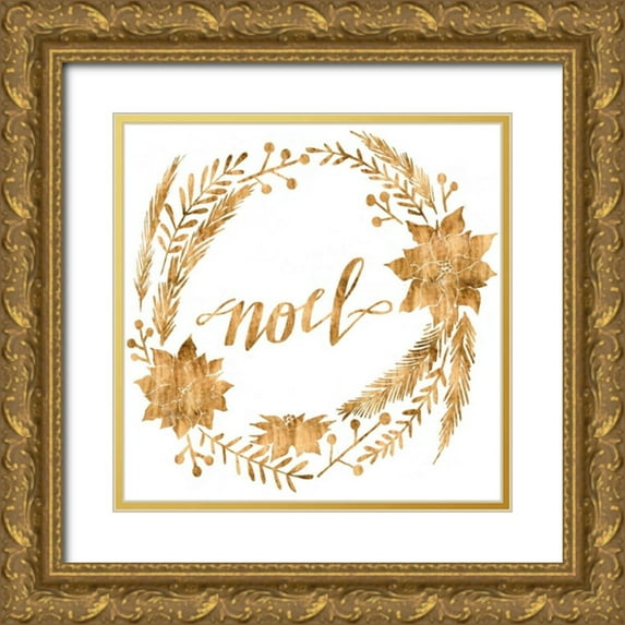 Popp, Grace 15x15 Gold Ornate Wood Framed with Double Matting Museum Art Print Titled - Golden Christmas IV