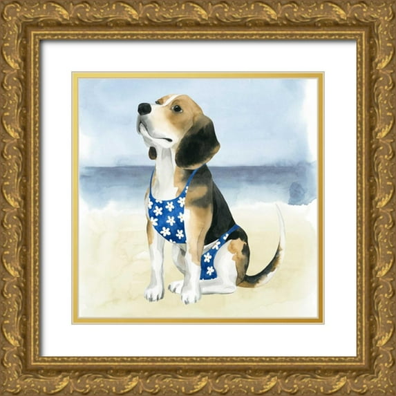 Popp, Grace 15x15 Gold Ornate Wood Framed with Double Matting Museum Art Print Titled - Hot Dog II