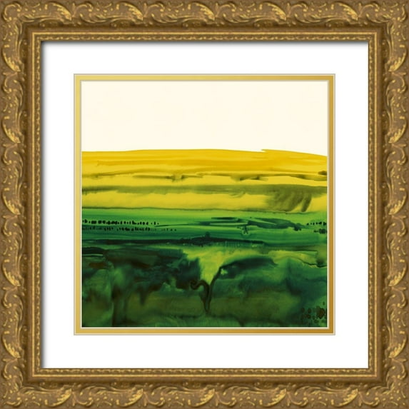 Popp, Grace 15x15 Gold Ornate Wood Framed with Double Matting Museum Art Print Titled - Melted Stratum II