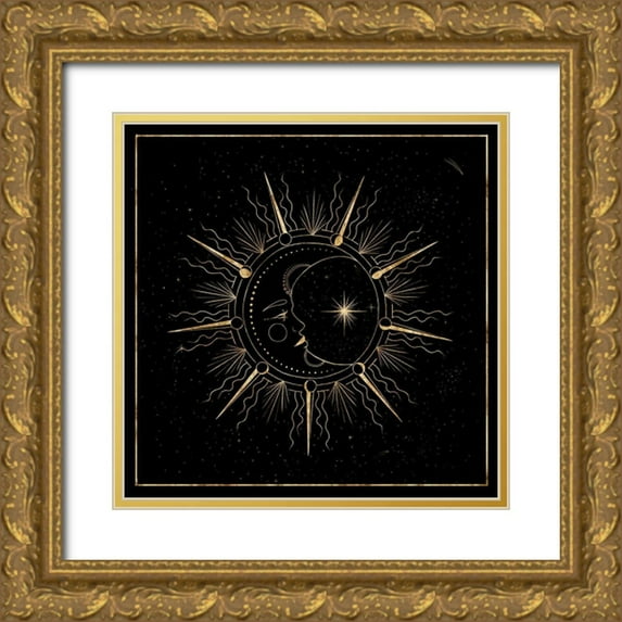 Popp, Grace 15x15 Gold Ornate Wood Framed with Double Matting Museum Art Print Titled - Mother Moon II