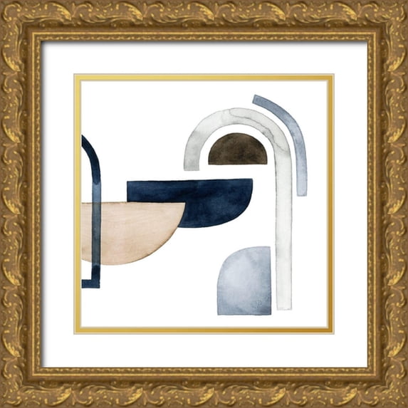 Popp, Grace 15x15 Gold Ornate Wood Framed with Double Matting Museum Art Print Titled - Moving Pieces V