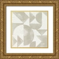 thumbnail image 1 of Popp, Grace 15x15 Gold Ornate Wood Framed with Double Matting Museum Art Print Titled - Stacked Monotone I, 1 of 4
