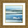 thumbnail image 1 of Popp, Grace 15x15 Gold Ornate Wood Framed with Double Matting Museum Art Print Titled - Tidal Stripes I, 1 of 4