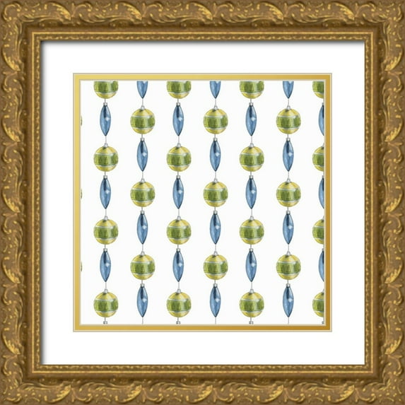 Popp, Grace 15x15 Gold Ornate Wood Framed with Double Matting Museum Art Print Titled - Vintage Christmas Collection I