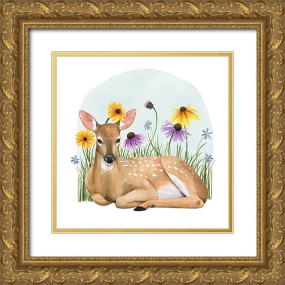 Popp, Grace 15x15 Gold Ornate Wood Framed with Double Matting Museum Art Print Titled - Wild Woodland II