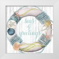thumbnail image 1 of Popp, Grace 15x15 White Modern Wood Framed Museum Art Print Titled - Seas And Greetings Collection A, 1 of 4