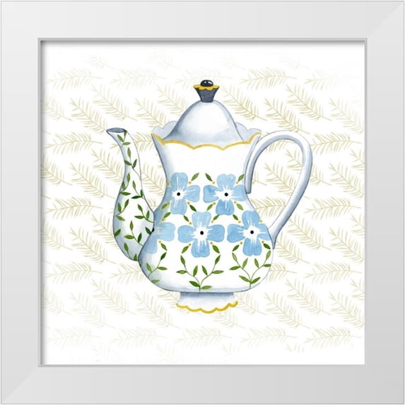 Popp, Grace 15x15 White Modern Wood Framed Museum Art Print Titled - Sweet Teapot I