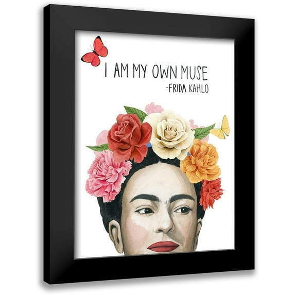 Popp, Grace 15x18 Black Modern Framed Museum Art Print Titled - Fridas Flowers I