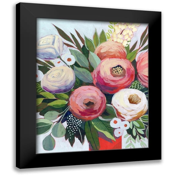 Popp, Grace 15x18 Black Modern Framed Museum Art Print Titled - Lustrous Bouquet II