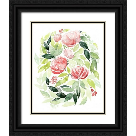 Popp, Grace 15x18 Black Ornate Wood Framed with Double Matting Museum Art Print Titled - Buoyant Bouquet II