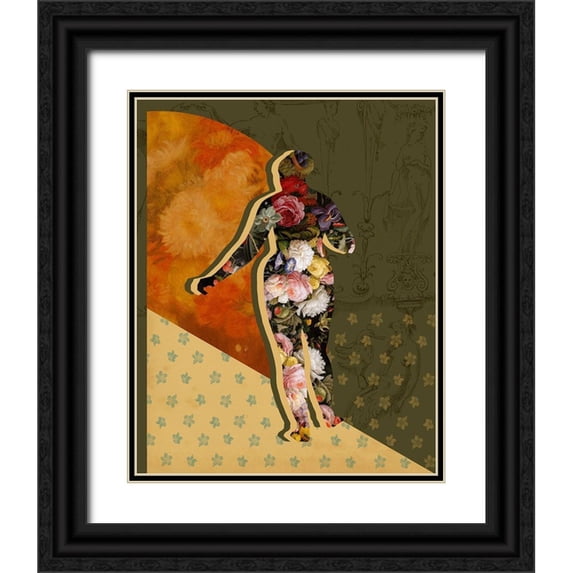 Popp, Grace 15x18 Black Ornate Wood Framed with Double Matting Museum Art Print Titled - Goddess of the Flora II