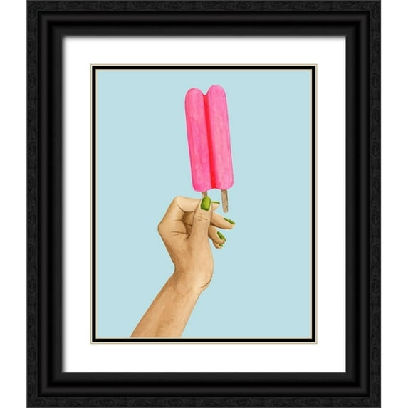Popp, Grace 15x18 Black Ornate Wood Framed with Double Matting Museum Art Print Titled - Popsicle Summer I