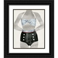 thumbnail image 1 of Popp, Grace 15x18 Black Ornate Wood Framed with Double Matting Museum Art Print Titled - Vintage Bathing Suit I, 1 of 4