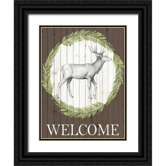 Popp, Grace 15x18 Black Ornate Wood Framed with Double Matting Museum Art Print Titled - Woodland Walk I