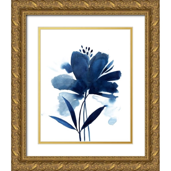 Popp, Grace 15x18 Gold Ornate Wood Framed with Double Matting Museum Art Print Titled - Blazing Bloom II