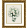 thumbnail image 1 of Popp, Grace 15x18 Gold Ornate Wood Framed with Double Matting Museum Art Print Titled - Daisy Bouquet Sketch I, 1 of 4