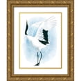thumbnail image 1 of Popp, Grace 15x18 Gold Ornate Wood Framed with Double Matting Museum Art Print Titled - Dancing Crane I, 1 of 4