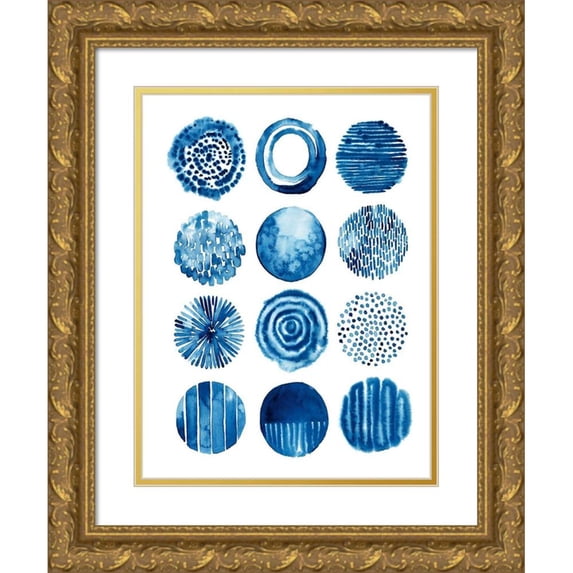Popp, Grace 15x18 Gold Ornate Wood Framed with Double Matting Museum Art Print Titled - Differing Drops II