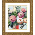thumbnail image 1 of Popp, Grace 15x18 Gold Ornate Wood Framed with Double Matting Museum Art Print Titled - Lustrous Bouquet I, 1 of 4