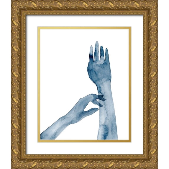 Popp, Grace 15x18 Gold Ornate Wood Framed with Double Matting Museum Art Print Titled - Shadow Hands II